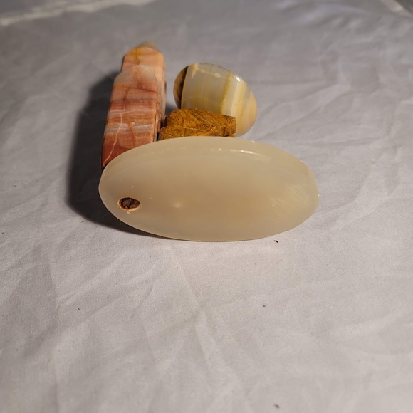 Siesta Sombrero Vase Bookend Marble cactus 4" tall brown Mexico - Picture 3 of 5